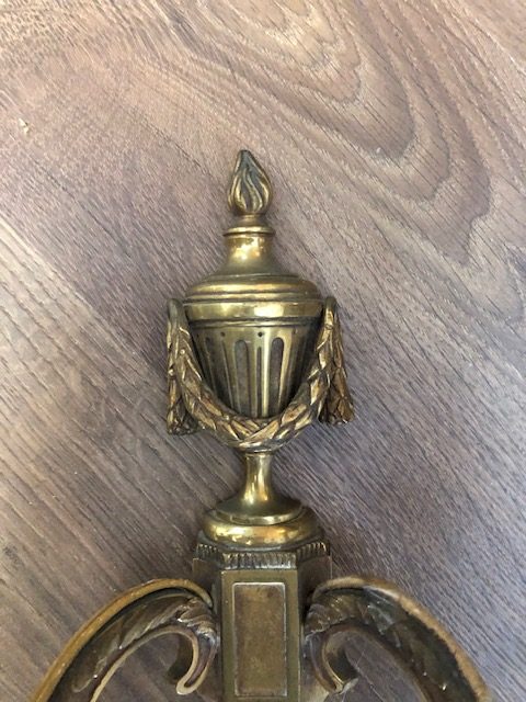 Paire d’appliques anciennes en bronze