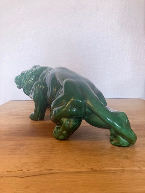 Lion en céramique d'époque 1950