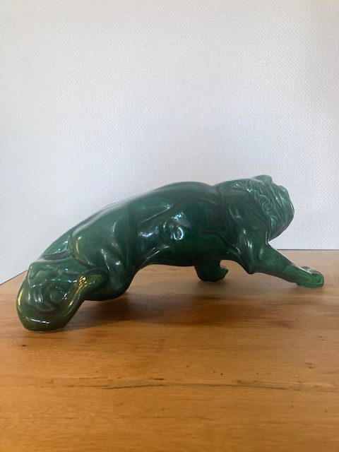 Lion en céramique d'époque 1950