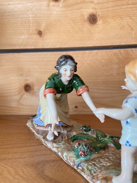 Groupe de porcelaine XIXe siècle