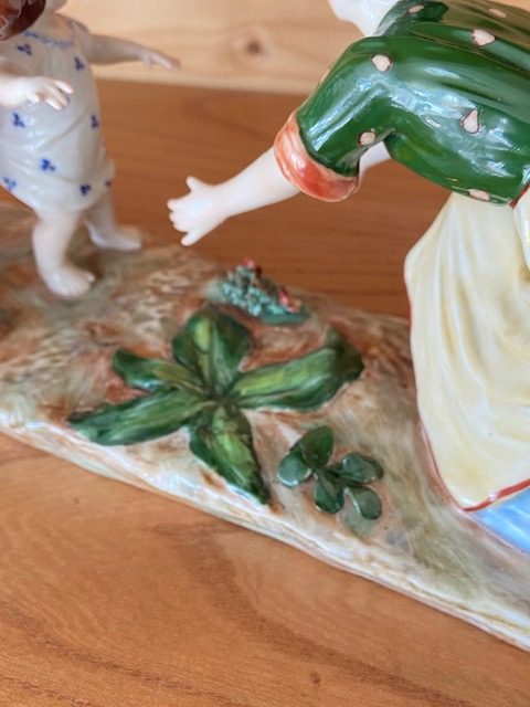 Groupe de porcelaine XIXe siècle