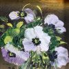 Huile sur toile bouquet d'anémones