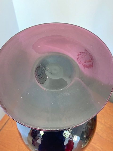 Vase vintage en verre d'Empoli