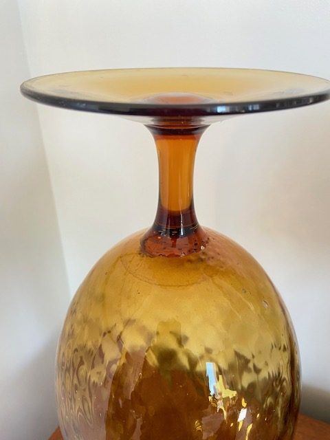 Vase en verre d'Empoli vintage