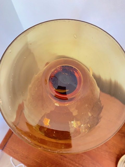 Vase en verre d'Empoli vintage