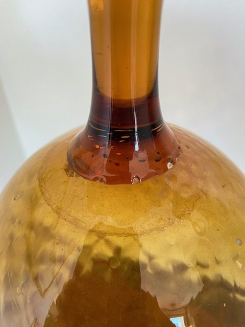 Vase en verre d'Empoli vintage