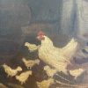 Huile sur Toile du XIXe Siècle – Scène de Genre Rurale dans l'Esprit d'Albert Anker