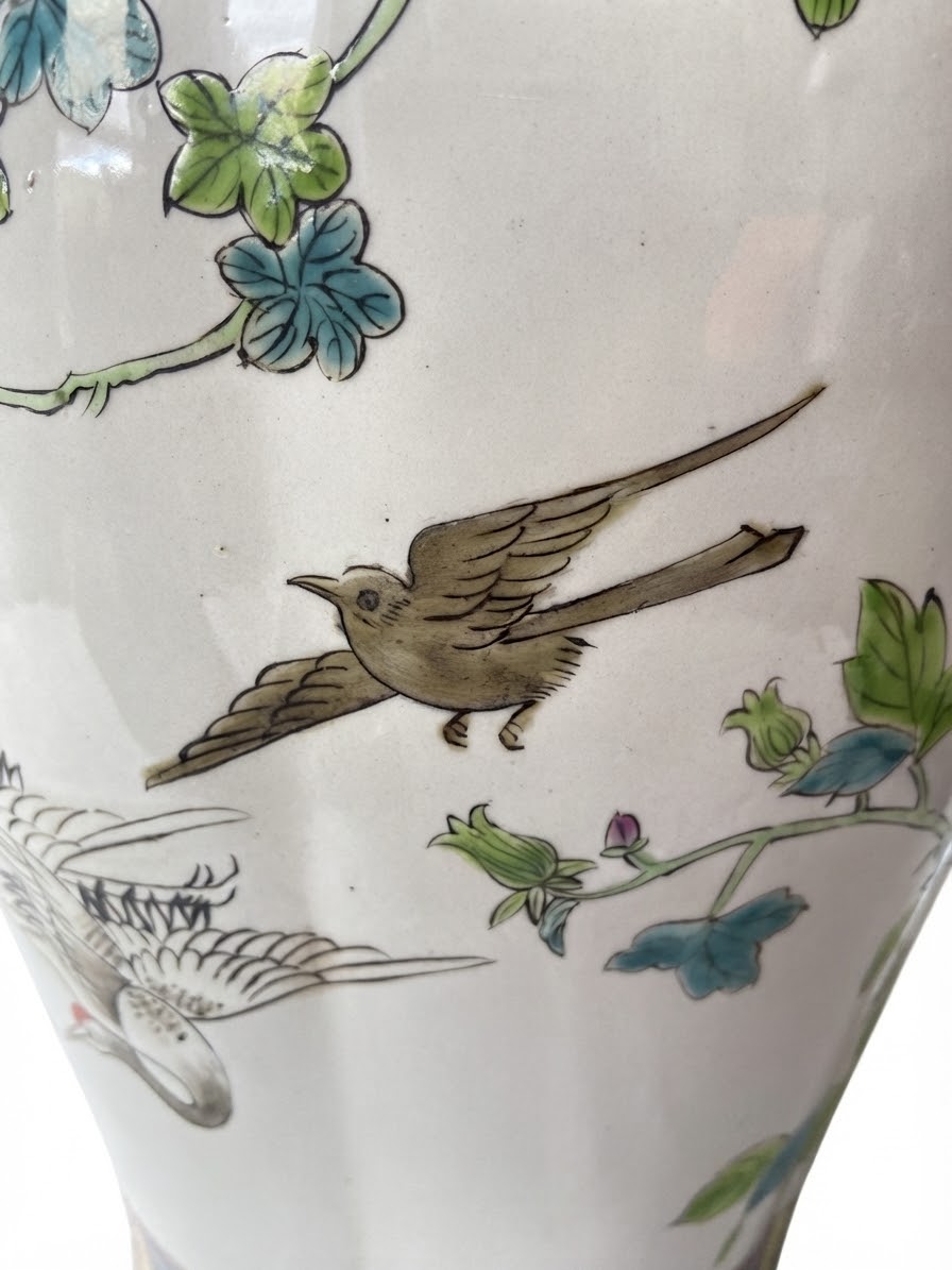 Jarre couverte en porcelaine Chinoise
