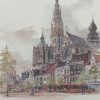 Tableau aquarelle signée de Mads Stage