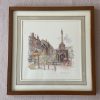 Tableau aquarelle Le Perron signé Mads Stage