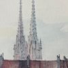 Tableau aquarelle signé Mads Stage