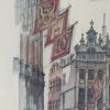 Tableau aquarelle Grand-Place Bruxelles signé Mads Stage