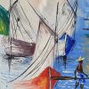 Huile sur toile signée Lévêque
