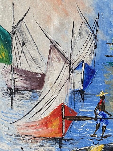 Huile sur toile signée Lévêque