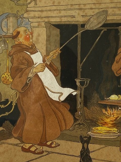 Série de 5 lithographies "Les moines" de Harry Eliott