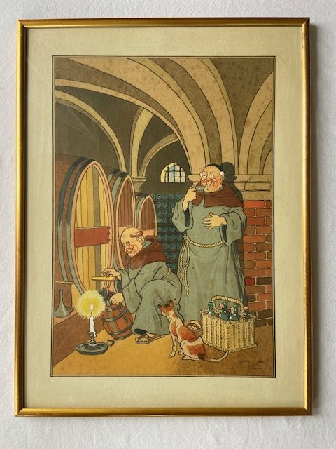 Série de 5 lithographies "Les moines" de Harry Eliott