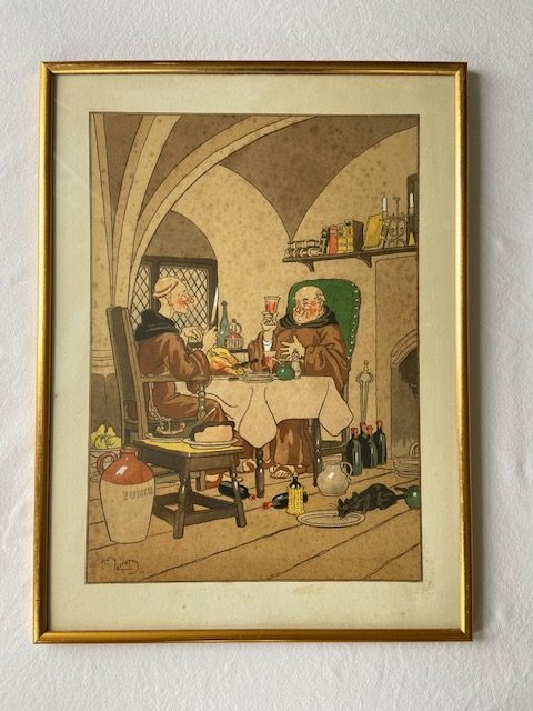 Série de 5 lithographies "Les moines" de Harry Eliott